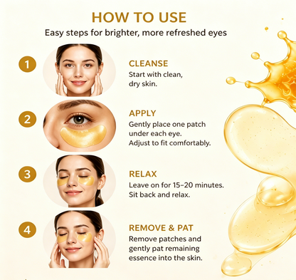 NOVELOVE®Patchs hydrogel pour les yeux au collagène et au miel