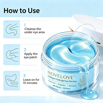 NOVELOVE® Patchs pour les yeux à base d'hydrogel de collagène