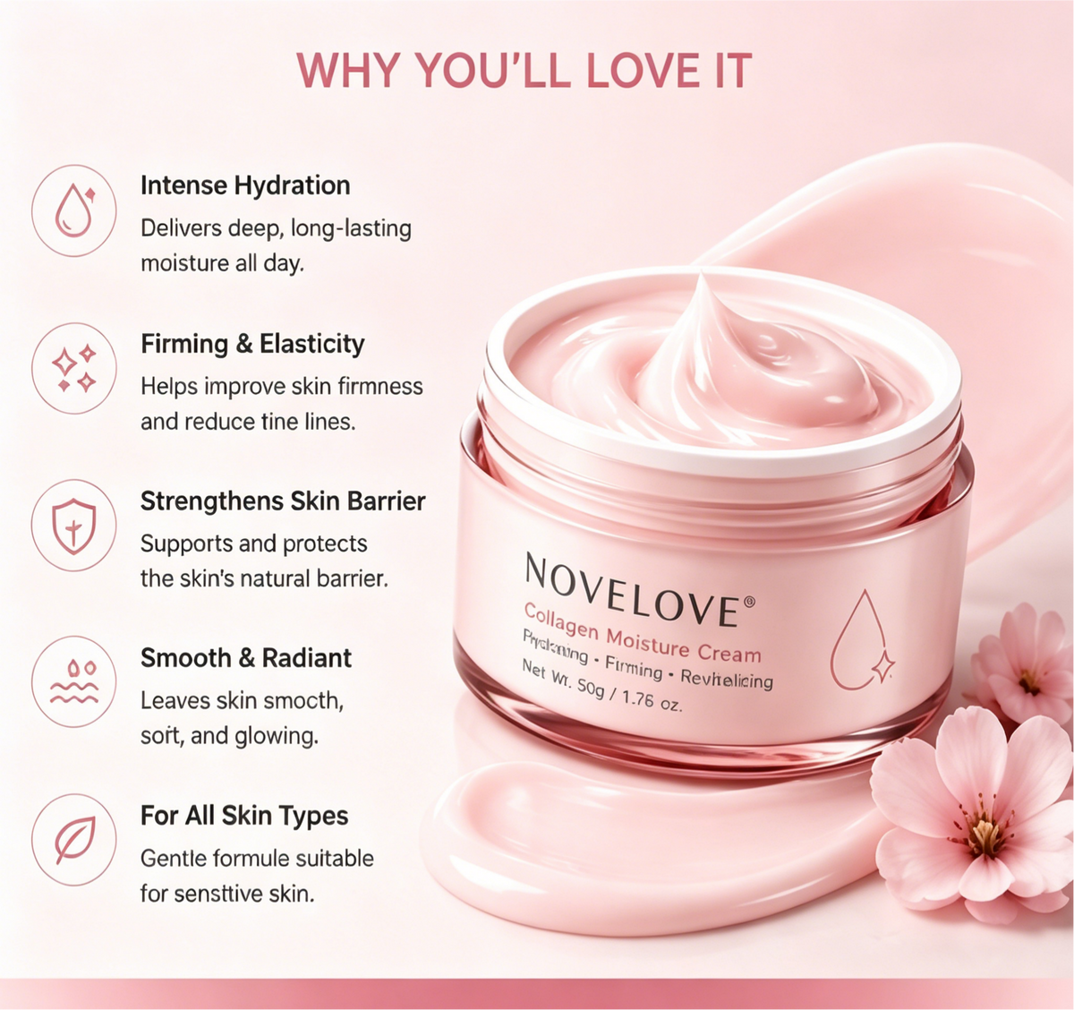 NOVELOVE® Crème régénérante au collagène