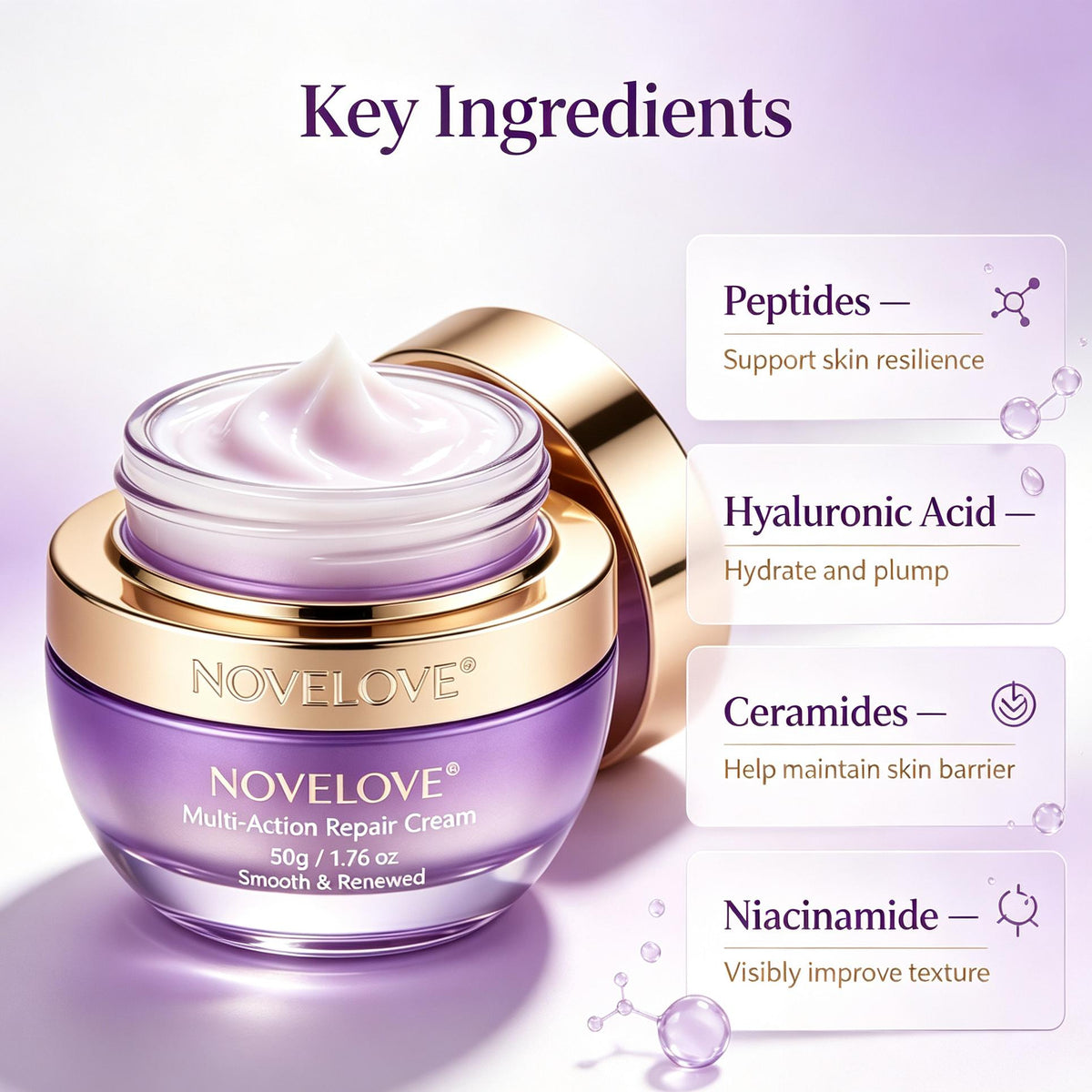 NOVELOVE® Crème réparatrice multi-actions