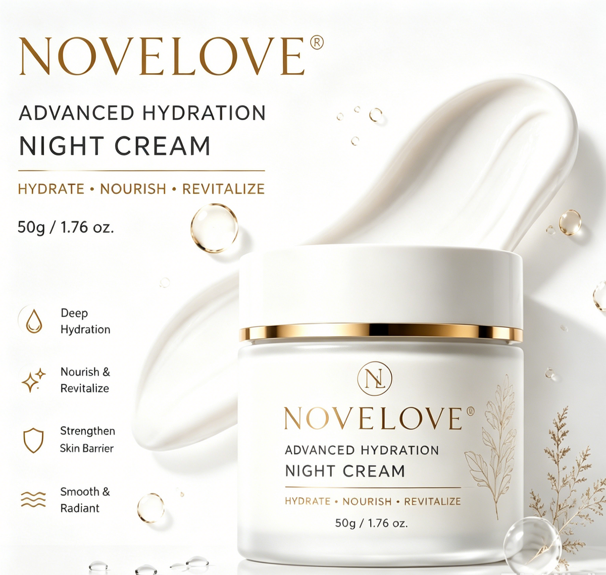 NOVELOVE® Crème hydratante réparatrice avancée