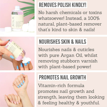 3-in-1 Nail Colour Remover with Pure Argan Oil