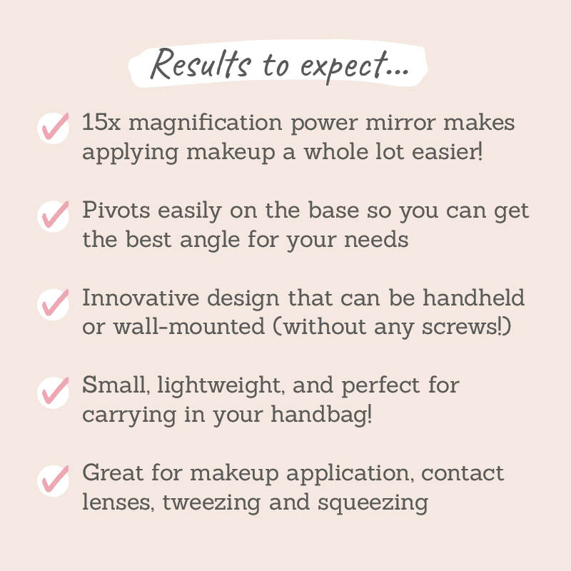 Detachable Magnifying Make Up Mirror
